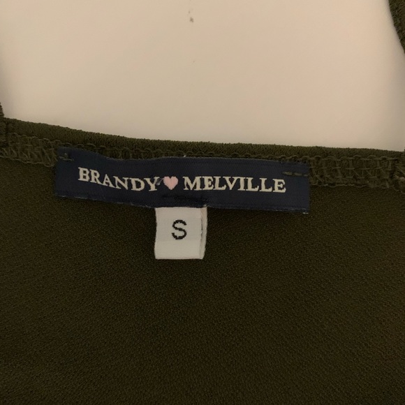Brandy Melville Dark Green Dressy Cami Swing Top - Picture 5 of 13